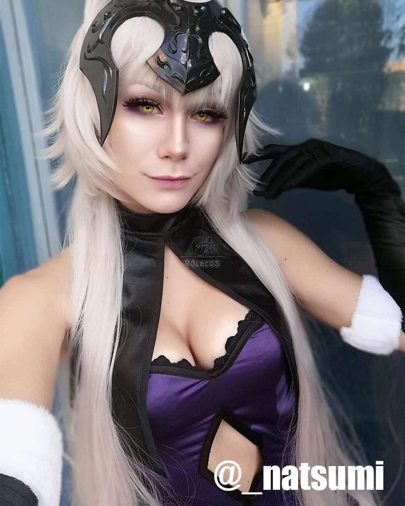 Fate Grand Order Fate Go Black Ruler Jeanne DArc Long Purple Dress Game Cosplay Costumes 4 Fate Grand Order Fate Go Black Ruler Jeanne DArc Long Purple Dress Game Cosplay Costumes - Image 4