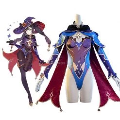 Game Genshin Impact Mona Magical Girl Cosplay Costume
