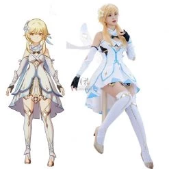 Game Genshin Impact Traveler Lumine Cosplay Costume