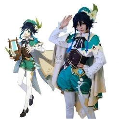 Game Genshin Impact Venti Cosplay Costume