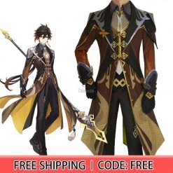 Game Genshin Impact Zhongli Cosplay Costume