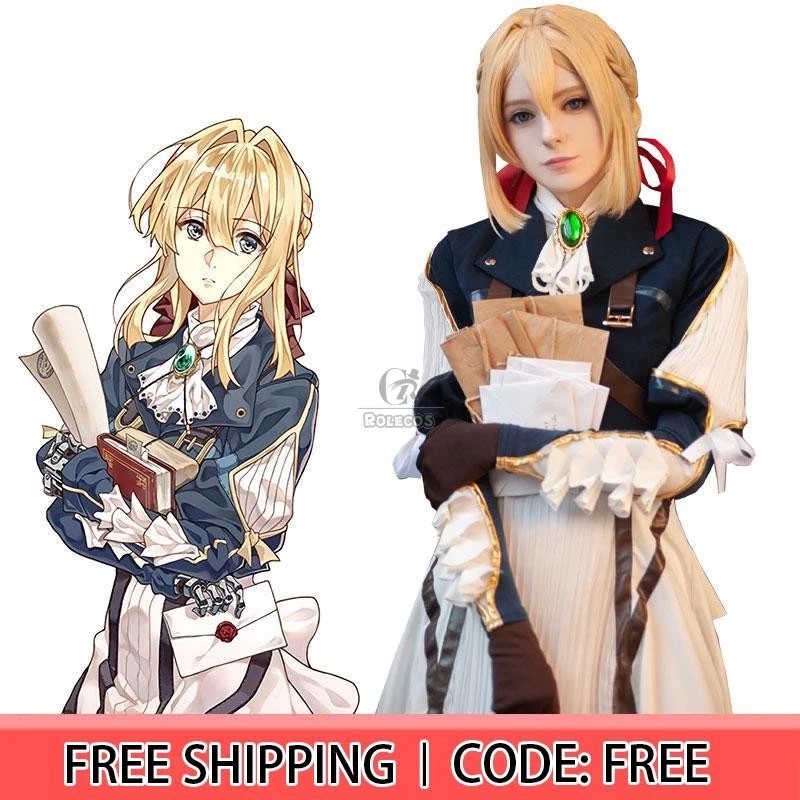 Anime Violet Evergarden Violet Evergarden Cosplay Costumes 1 Anime Violet Evergarden Violet Evergarden Cosplay Costumes