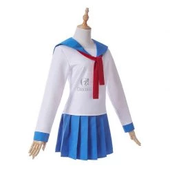 Poputepipikku Pop Team Epic Popuko and Pipimi Blue Uniform Skirt Anime Cosplay Costumes -Anime Costumes store online gc376 2 poputepipikku pop team epic popuko and pipimi blue uniform skirt anime cosplay costumes