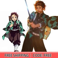 Demon Slayer / Kimetsu no Yaiba Tanjirou Kamado kimono Cosplay Costume
