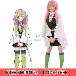 Demon Slayer Kanroji Mitsuri Female Uniform Cosplay Costume