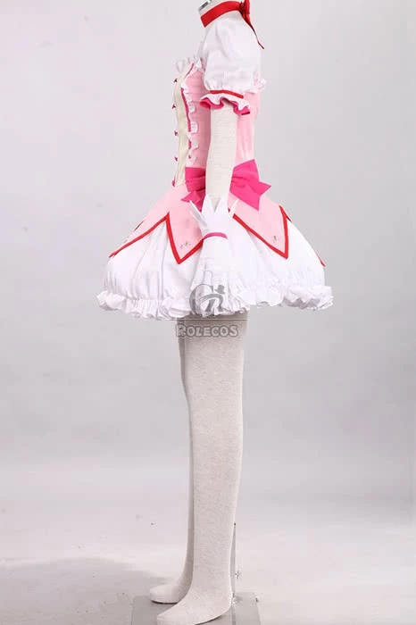 Puella Magi Madoka Magica Kaname Madoka Pink Dress Cute Cosplay Costume 5 Puella Magi Madoka Magica Kaname Madoka Pink Dress Cute Cosplay Costume - Image 5