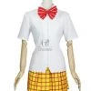 Yowamushi Pedal Sohoku High School Girl's Summer Uniform White Cosplay Costume