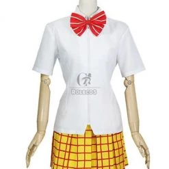 Yowamushi Pedal Sohoku High School Girl's Summer Uniform White Cosplay Costume