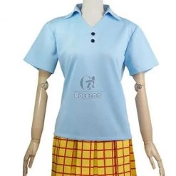 Yowamushi Pedal Sohoku High School Girl's Summer Uniform Blue Cosplay Costume