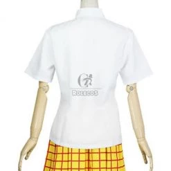 Yowamushi Pedal Sohoku High School Girl's Summer Uniform White Cosplay Costume -Anime Costumes store online ggggggggggggggggggdddddddddddd