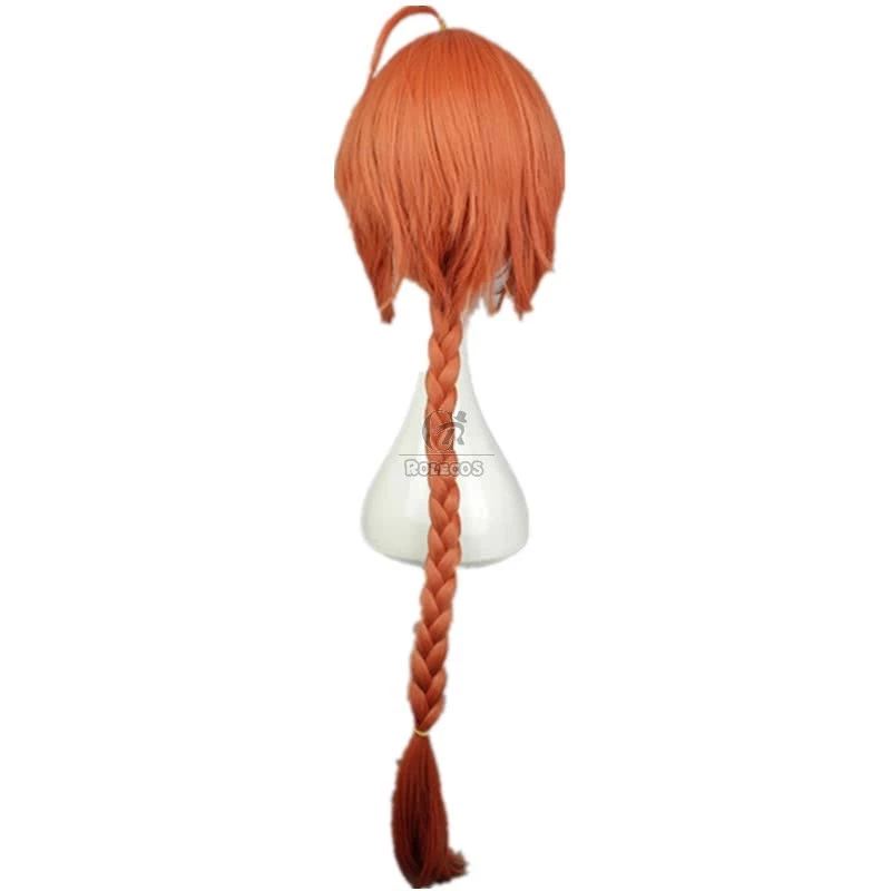 Gintama For Kamui Orange Long Plait Cosplay Wigs - Image 4