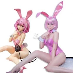 To Love Ru Golden Darkness Momo Belia Deviluke Pink Bunny Girl Cospaly Costume