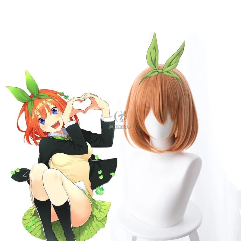 Gotoubun no Hanayome Yotsuba Nakano Orange Wave Cosplay Wigs