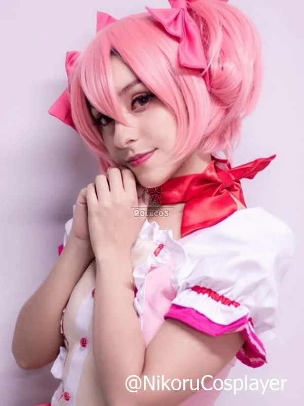 Puella Magi Madoka Magica Kaname Madoka Pink Dress Cute Cosplay Costume 2 Puella Magi Madoka Magica Kaname Madoka Pink Dress Cute Cosplay Costume - Image 2