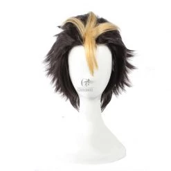 Haikyū!! Nishinoya Yuu Yellow Mixd Black Short Cosplay Wigs -Anime Costumes store online haiky nishinoya yuu yellow mixd black short cosplay wigs 4