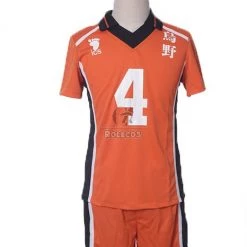 Haikyū!! Yū Nishinoya Number 4 Volleyball Sports Cosplay Costumes -Anime Costumes store online haiky y nishinoya number 4 volleyball sports cosplay costumes