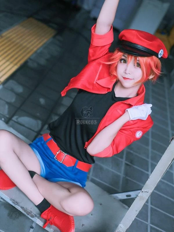 Hataraku Saibou Red Blood Cell Costumes Cells At Work Anime Cosplay - Image 2