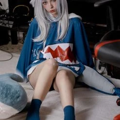 Hololive English Vtuber Gawr Gura Cosplay Costume With Tail -Anime Costumes store online hololive english vtuber gawr gura cosplay costume 2 2