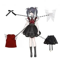 NEEDY GIRL OVERDOSE Ame-chan Cosplay Costume -Anime Costumes store online hololive needy girl overdose ame chan cosplay costume0012