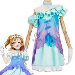 Love Live! Yume No Tobira Honoka Kōsaka Green Anime Coaplay Dress