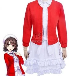 Saekano: How to Raise a Boring Girlfriend Megumi Kato Red Dress Anime Cosplay Costumes