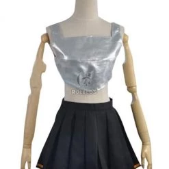 Sword Art Online 2 Ghost Bullet Silica Blue Anime Cosplay Costume 7 Sword Art Online 2 Ghost Bullet Silica Blue Anime Cosplay Costume -Anime Costumes store online hrtfu