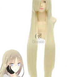 100cm Long Inu x Boku SS Yukinokouji Nobara Cosplay Wig Pale Golden Staright Wigs