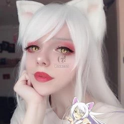 Inuyasha Sesshomaru White Long Straight Cosplay Wigs -Anime Costumes store online inuyasha sesshomaru white long straight cosplay wigs 1