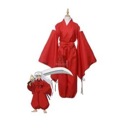 InuYasha Red Kimono Cosplay Costume