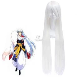 Inuyasha Sesshomaru White Long Straight Cosplay Wigs