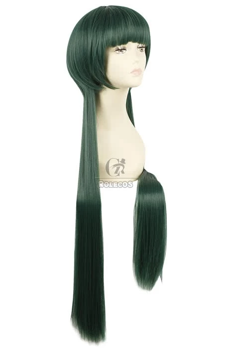 100CM Long Green Cosplay Wig Straight Hair Hitman Reborn Yuni 3 100CM Long Green Cosplay Wig Straight Hair Hitman Reborn Yuni - Image 3