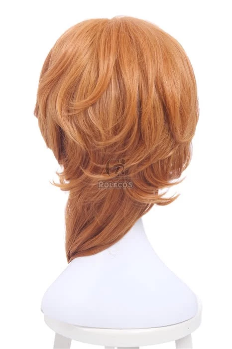 Bungou Stray Dogs Chuya Nakahara Short Orange Medium Wavy Cosplay Wigs 5 Bungou Stray Dogs Chuya Nakahara Short Orange Medium Wavy Cosplay Wigs - Image 5