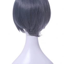 Black Butler Ciel Phantomhive Short Blue Grey Cosplay Wigs -Anime Costumes store online jf161 4