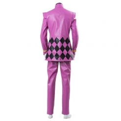 Giorno Giovanna Pink Full Set Cosplay Costume -Anime Costumes store online jojo no kimyou na bouken ougon no kaze giorno giovanna pink full set cosplay costume 2