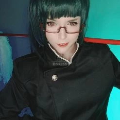 Jujutsu Kaisen Sorcery Fight Zenin Maki Green Ponytail Cosplay Wigs -Anime Costumes store online jujutsu kaisen sorcery fight zenin maki green ponytail cosplay wigs 7