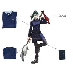 Jujutsu Kaisen Sorcery Fight Zenin Maki Uniform Cosplay Costume -Anime Costumes store online jujutsu kaisen sorcery fight zenin maki uniform cosplay costume12