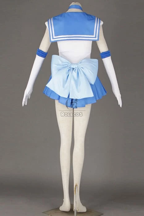 Sailor Moon Sailor Mercury Mizuno Ami Amy Anderson Fighting Uniform Cosplay Costume 3 Sailor Moon Sailor Mercury Mizuno Ami Amy Anderson Fighting Uniform Cosplay Costume - Image 3