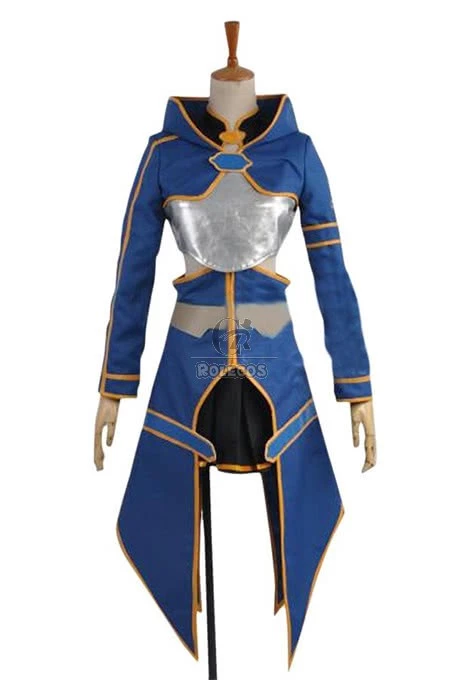 Sword Art Online 2 Ghost Bullet Silica Blue Anime Cosplay Costume 2 Sword Art Online 2 Ghost Bullet Silica Blue Anime Cosplay Costume - Image 2