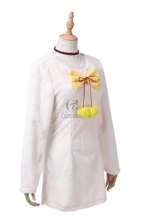 K Project Neko V Neck Wool Plush Sweater Dress Cosplay Costume 3 K Project Neko V Neck Wool Plush Sweater Dress Cosplay Costume - Image 3