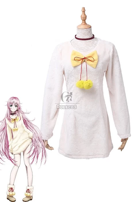 K Project Neko V Neck Wool Plush Sweater Dress Cosplay Costume 1 K Project Neko V Neck Wool Plush Sweater Dress Cosplay Costume