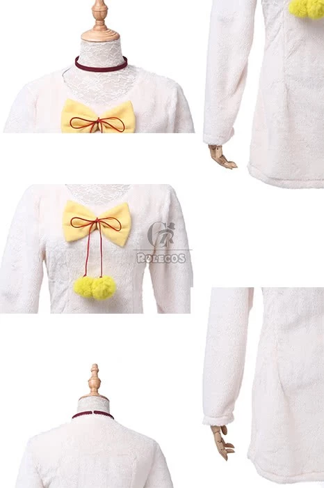 K Project Neko V Neck Wool Plush Sweater Dress Cosplay Costume 7 K Project Neko V Neck Wool Plush Sweater Dress Cosplay Costume - Image 7