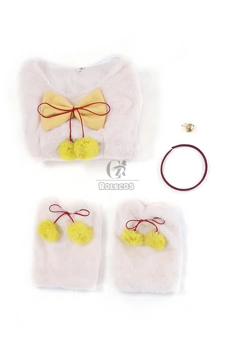 K Project Neko V Neck Wool Plush Sweater Dress Cosplay Costume 6 K Project Neko V Neck Wool Plush Sweater Dress Cosplay Costume - Image 6