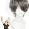 Haikyuu!! Kōshi Sugawara Short Grey Cosplay Wig Man Hair