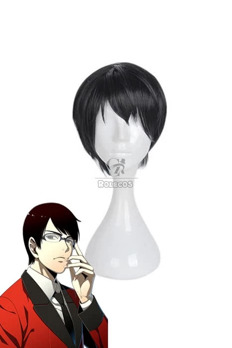 Kakegurui Kaede Manyuda Short Black Men Cosplay Wigs 1 Kakegurui Kaede Manyuda Short Black Men Cosplay Wigs