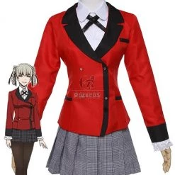 Kakegurui Momobami Kirari Red Uniform Cosplay Costumes