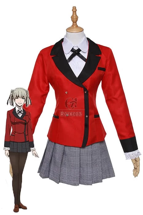 Kakegurui Momobami Kirari Red Uniform Cosplay Costumes 1 Kakegurui Momobami Kirari Red Uniform Cosplay Costumes