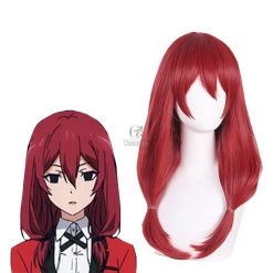 Kakegurui Sado Mikura Red Cosplay Wigs