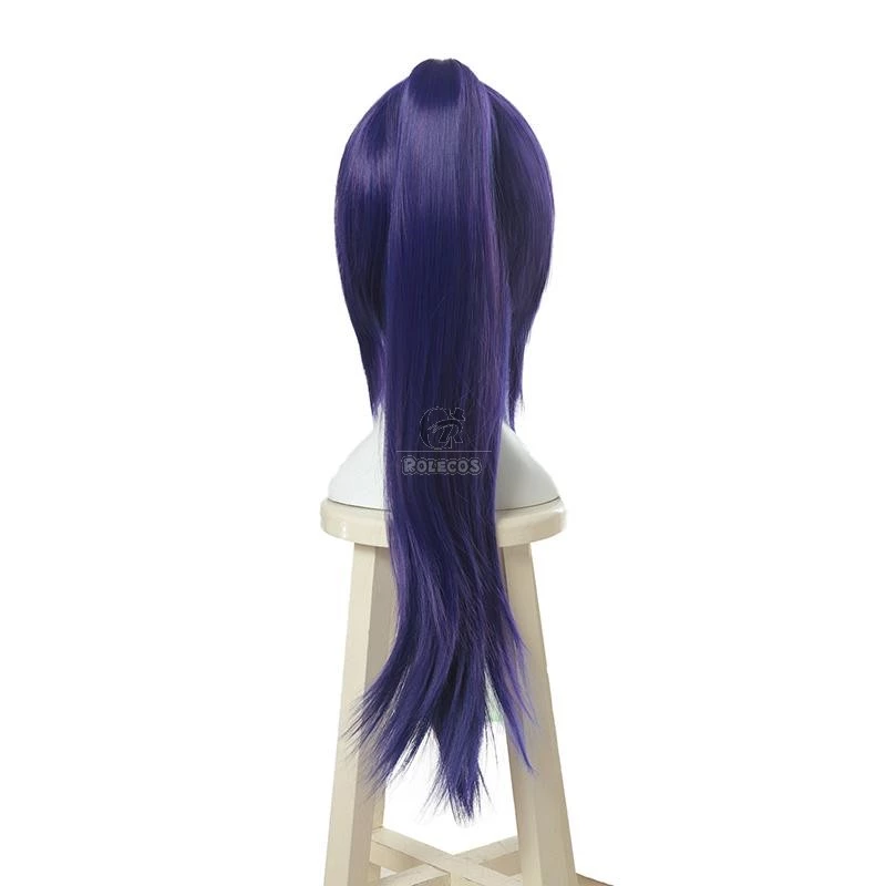 Kakegurui Sayaka Igarashi Purple Mixed Blue Long Straight Cosplay Wigs 4 Kakegurui Sayaka Igarashi Purple Mixed Blue Long Straight Cosplay Wigs - Image 4