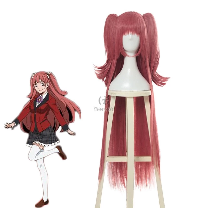 Kakegurui Yumemite Yumemi 100cm Long Pink Straight Cosplay Wigs - Image 5