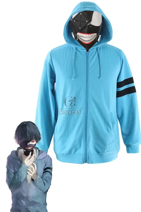 Tokyo Ghoul Kaneki Ken Blue Coat Cosplay Costume 1 Tokyo Ghoul Kaneki Ken Blue Coat Cosplay Costume